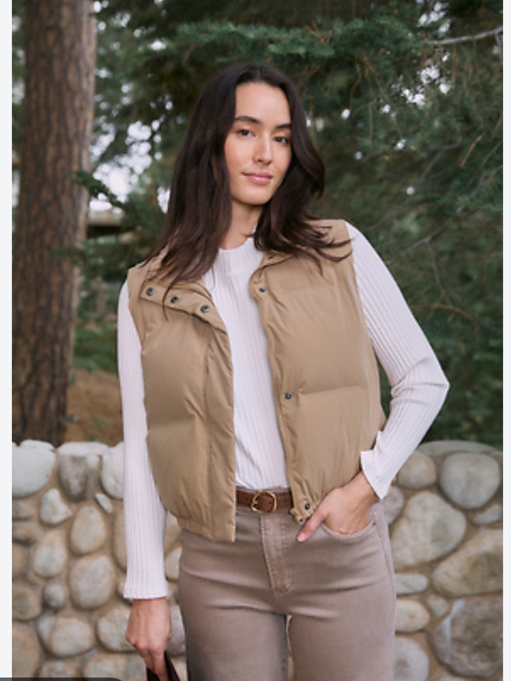 Thread and Supply Cropped puffer vest